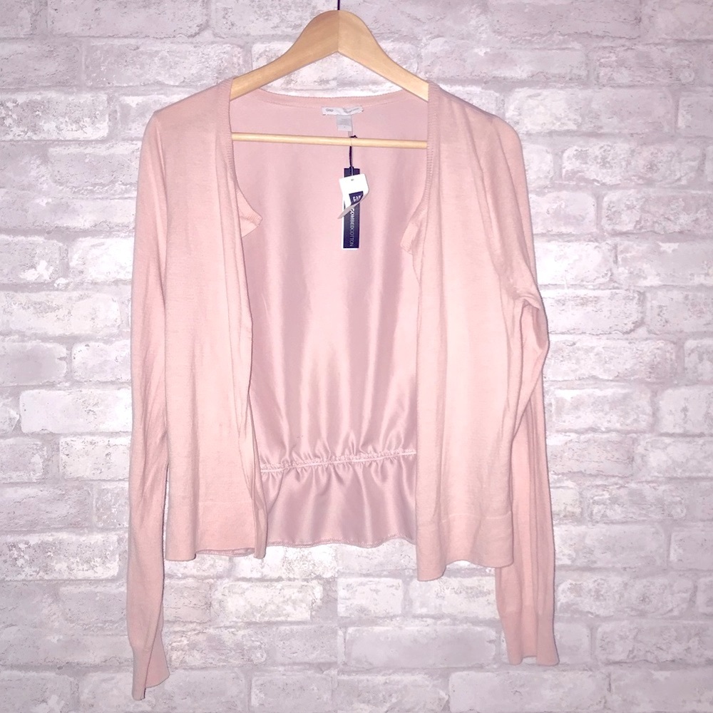 NWT Women's Gap Open Front Cardigan Sweater Pink